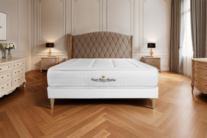 Ensemble Matelas Sommier 180x210 cm - Sommier Blanc (en kit) - Balmoral