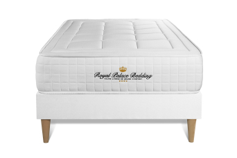 Ensemble Matelas Sommier 90x190 cm - Sommier Blanc (en kit) - Balmoral