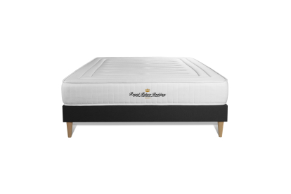 Ensemble Matelas Sommier 140x200 cm - Sommier Noir (en kit) - Nottingham