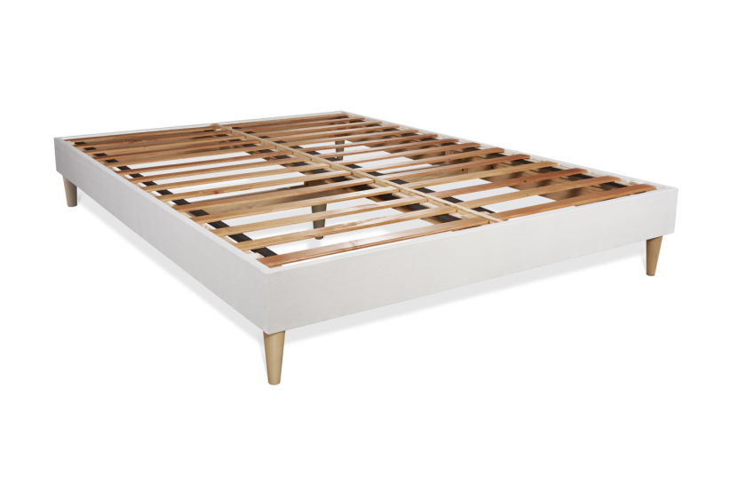 Ensemble Matelas Sommier 135x190 cm - Sommier Blanc (en kit) - Buckingham