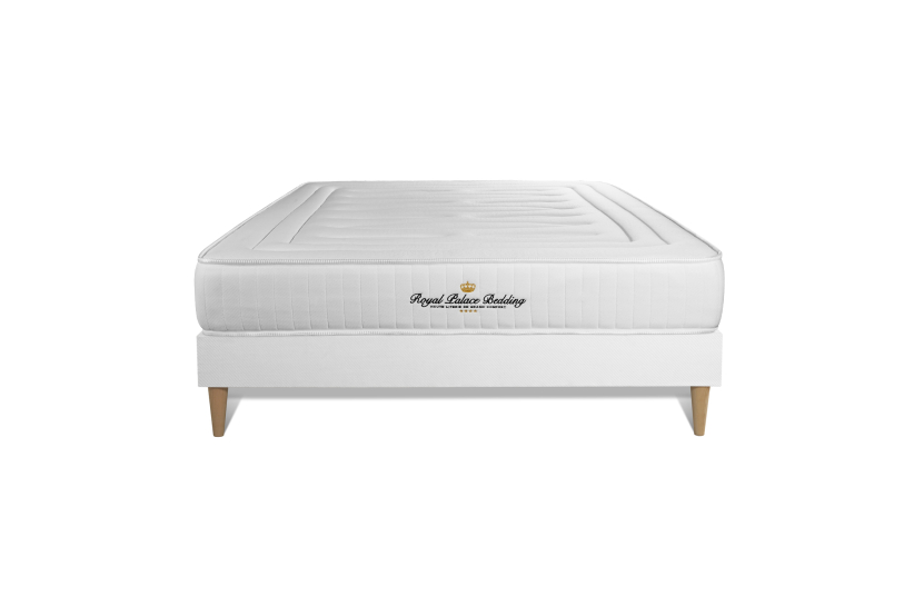 Ensemble Matelas Sommier 130x190 cm - Sommier Blanc (en kit) - Nottingham
