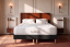 Ensemble Matelas Sommier 200x200 cm - 2 Sommiers Noir - Lancaster