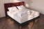 Pack lit complet 160x200 cm - Matelas + Sommier Noir (en kit) + 2 oreillers + Couette - Balmoral