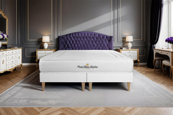 Ensemble Matelas Sommier 200x200 cm - 2 Sommiers Blanc - Nottingham